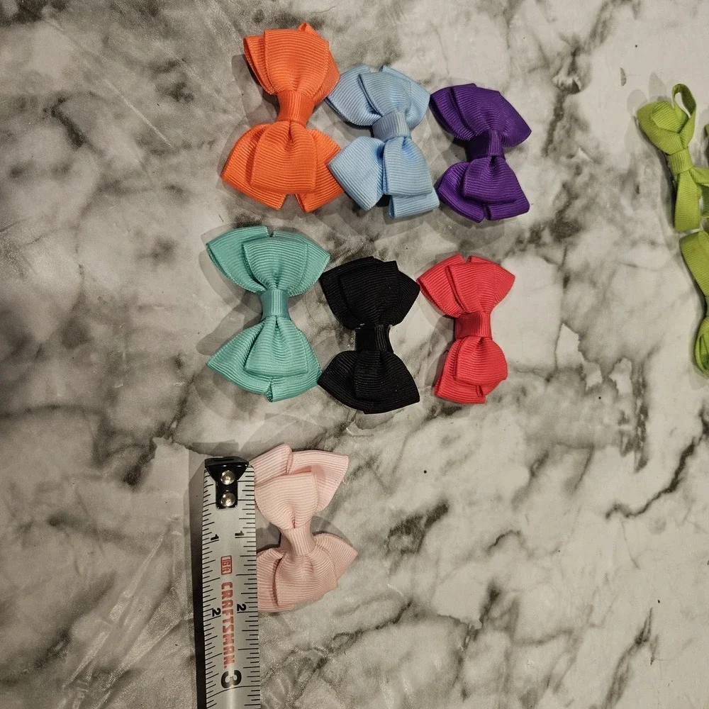 27 Small Hair Bows‎ Lot | Ribbon Bows for Toddlers & Girls